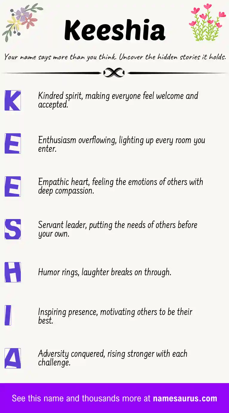 Acrostic poem about Keeshia.