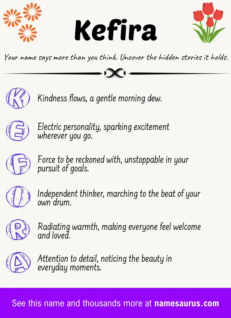 Acrostic poem about Kefira.