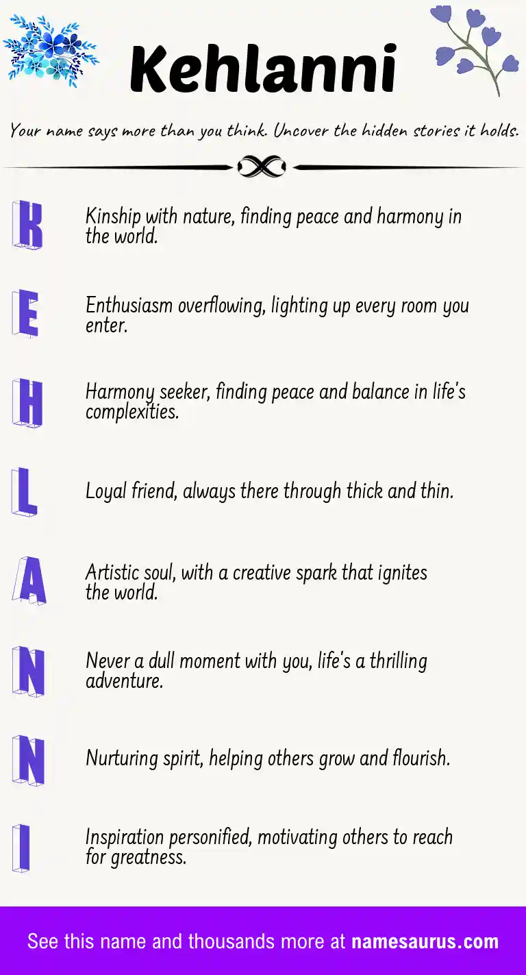 Acrostic poem about Kehlanni.