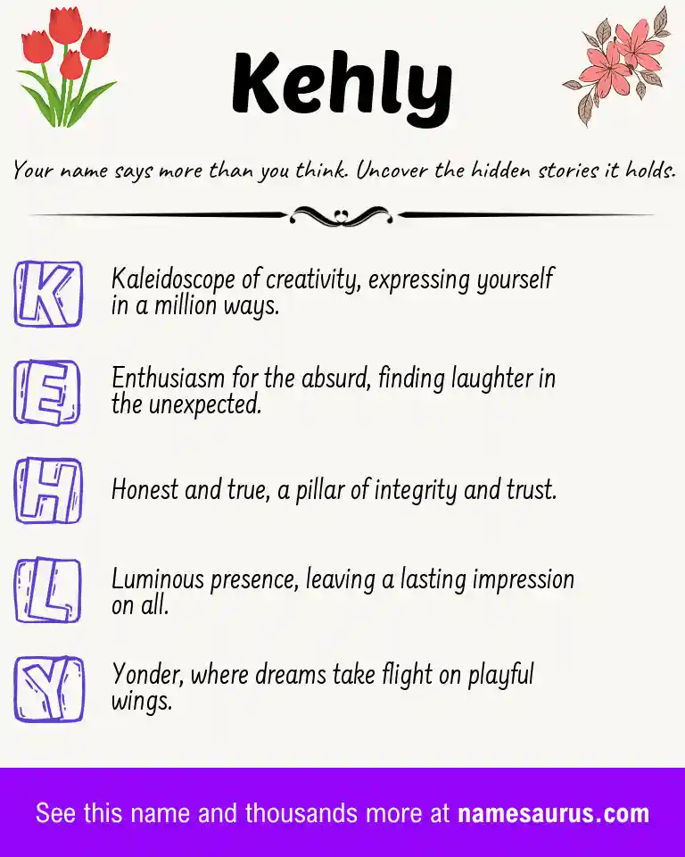 Acrostic poem about Kehly.