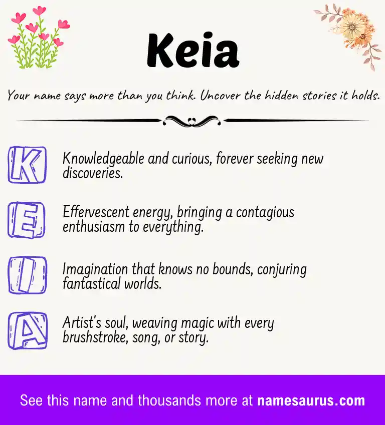 Acrostic poem about Keia.