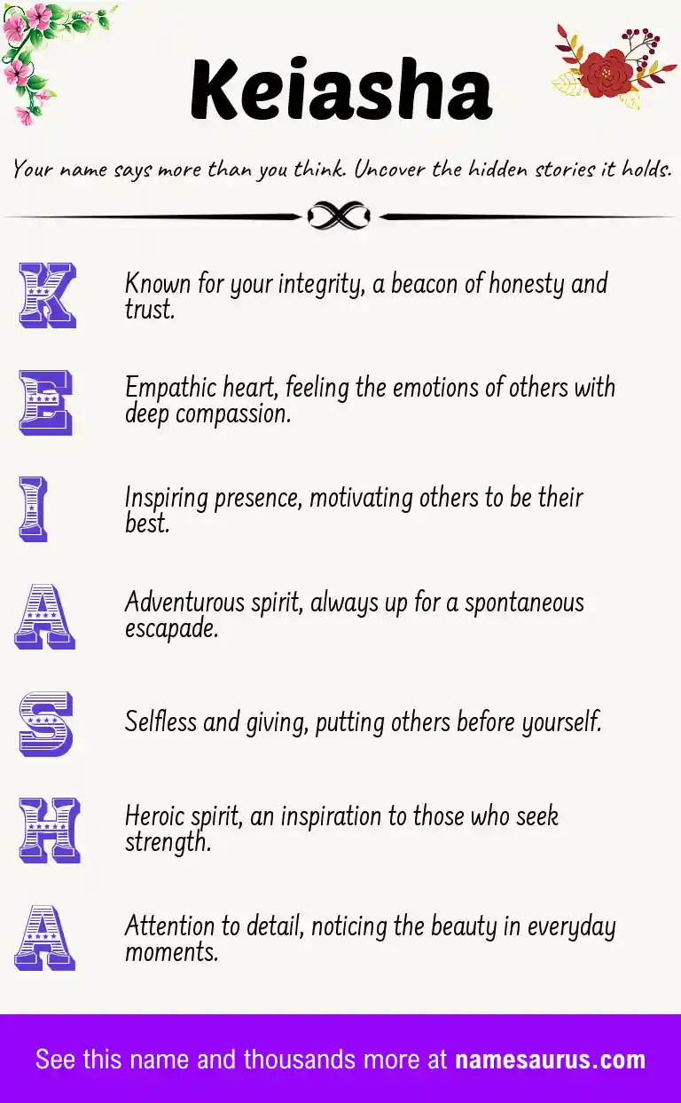 Acrostic poem about Keiasha.