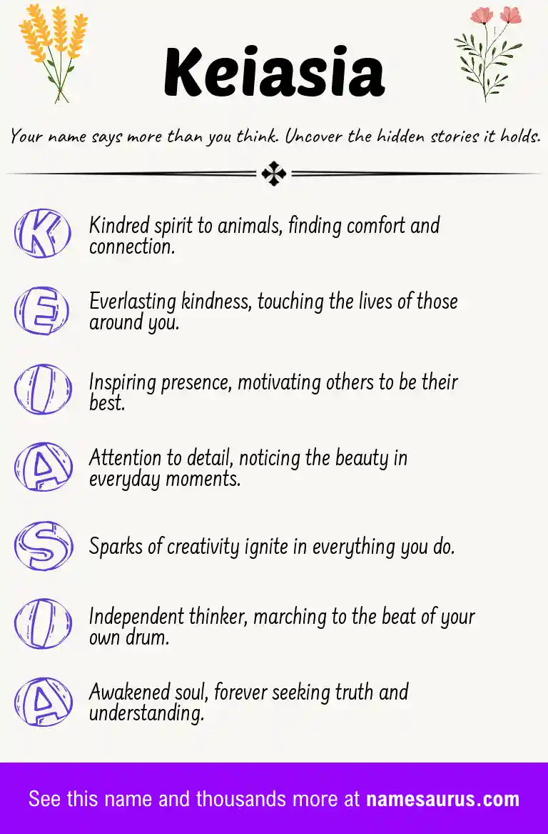 Acrostic poem about Keiasia.