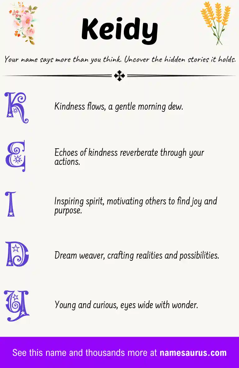 Acrostic poem about Keidy.