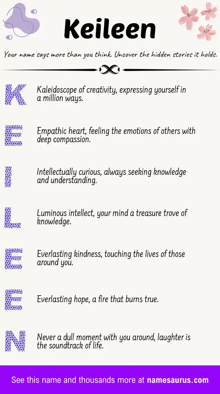 Acrostic poem about Keileen.