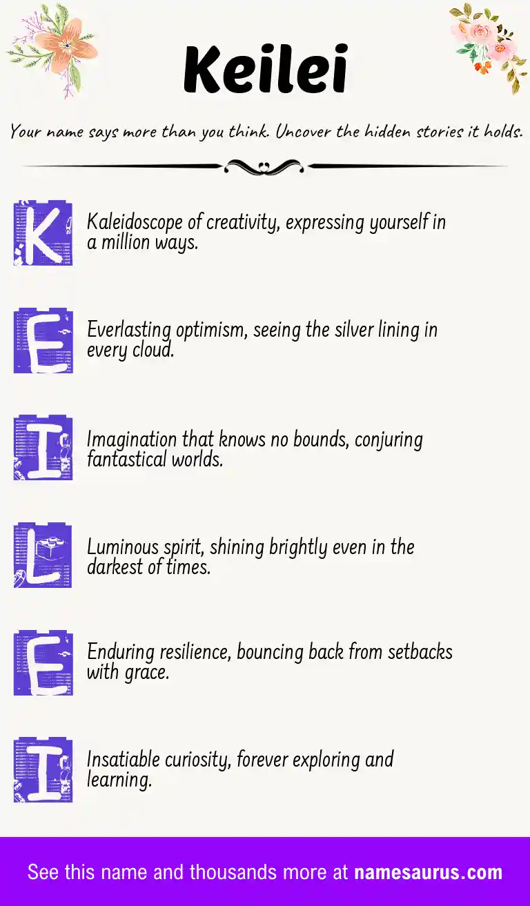 Acrostic poem about Keilei.