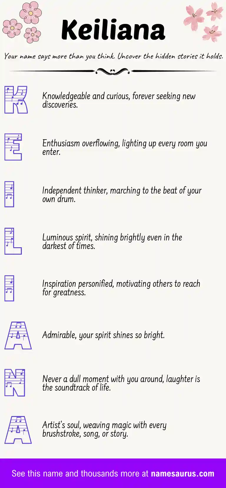 Acrostic poem about Keiliana.