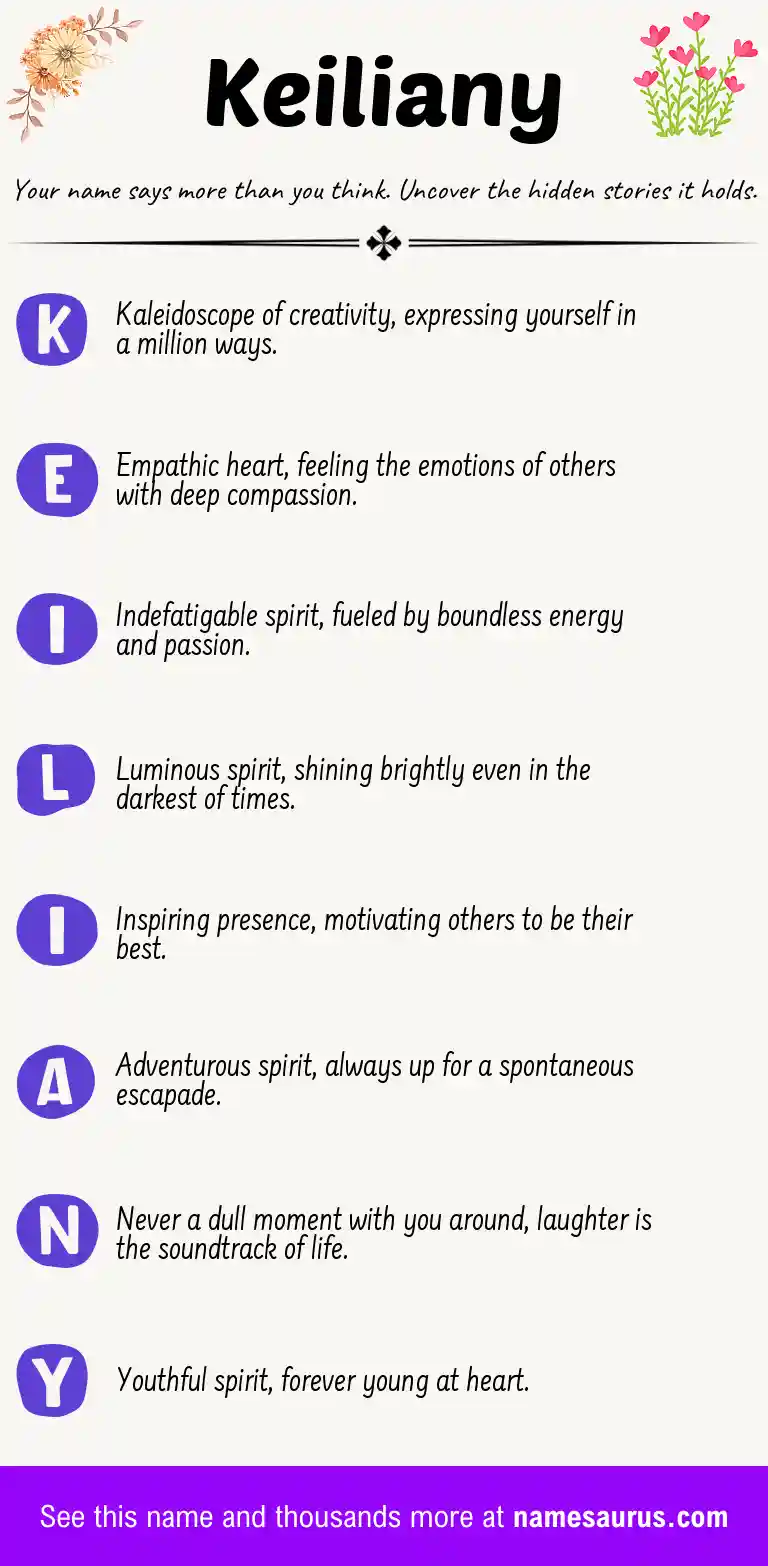 Acrostic poem about Keiliany.