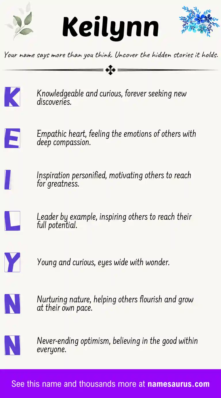 Acrostic poem about Keilynn.