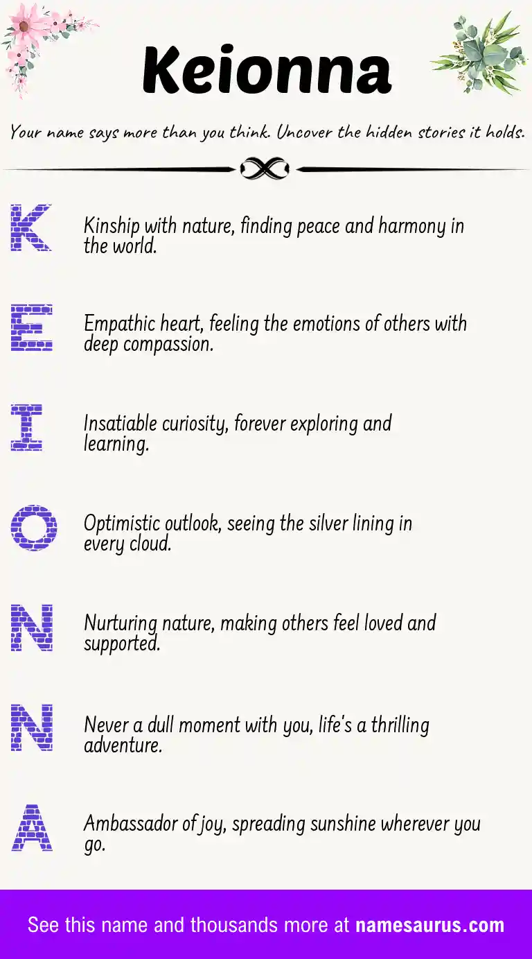Acrostic poem about Keionna.