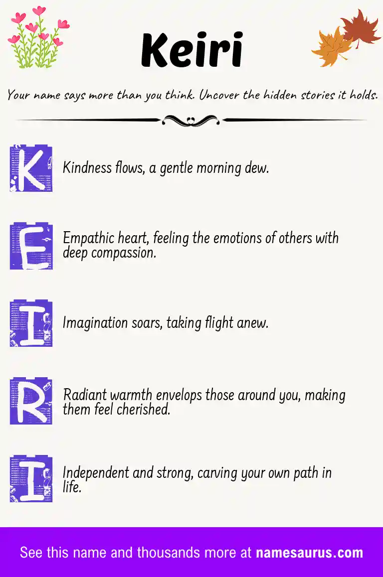 Acrostic poem about Keiri.