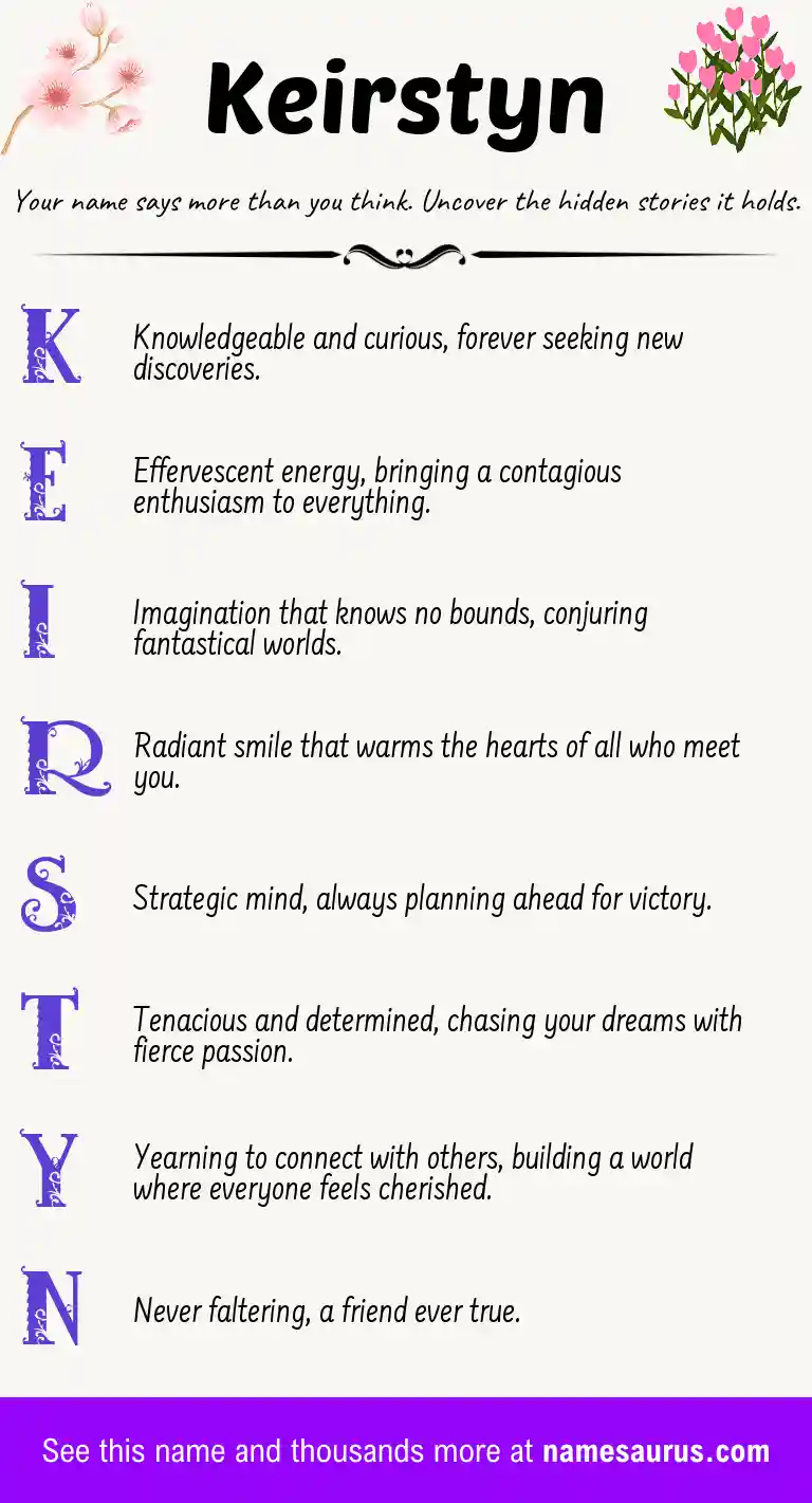 Acrostic poem about Keirstyn.