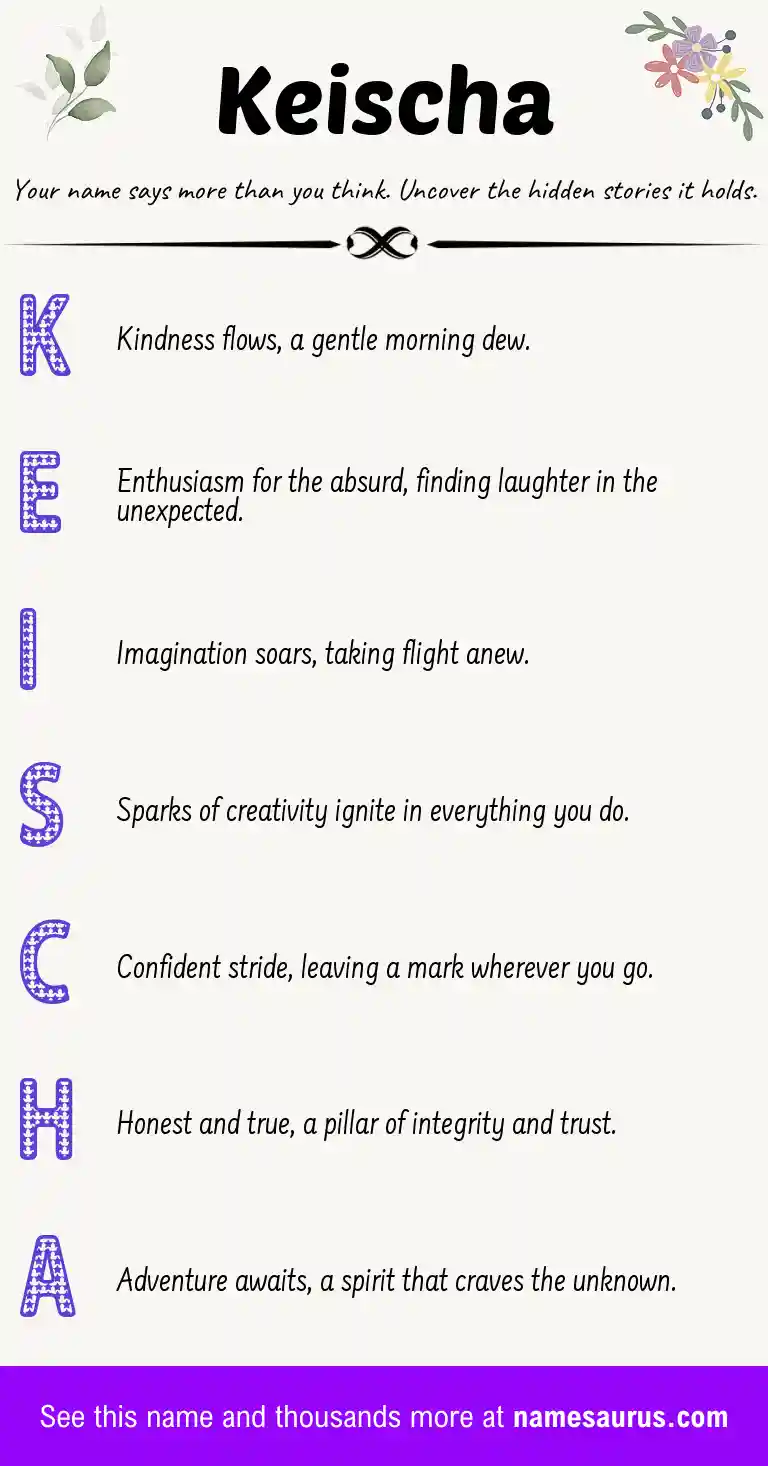 Acrostic poem about Keischa.