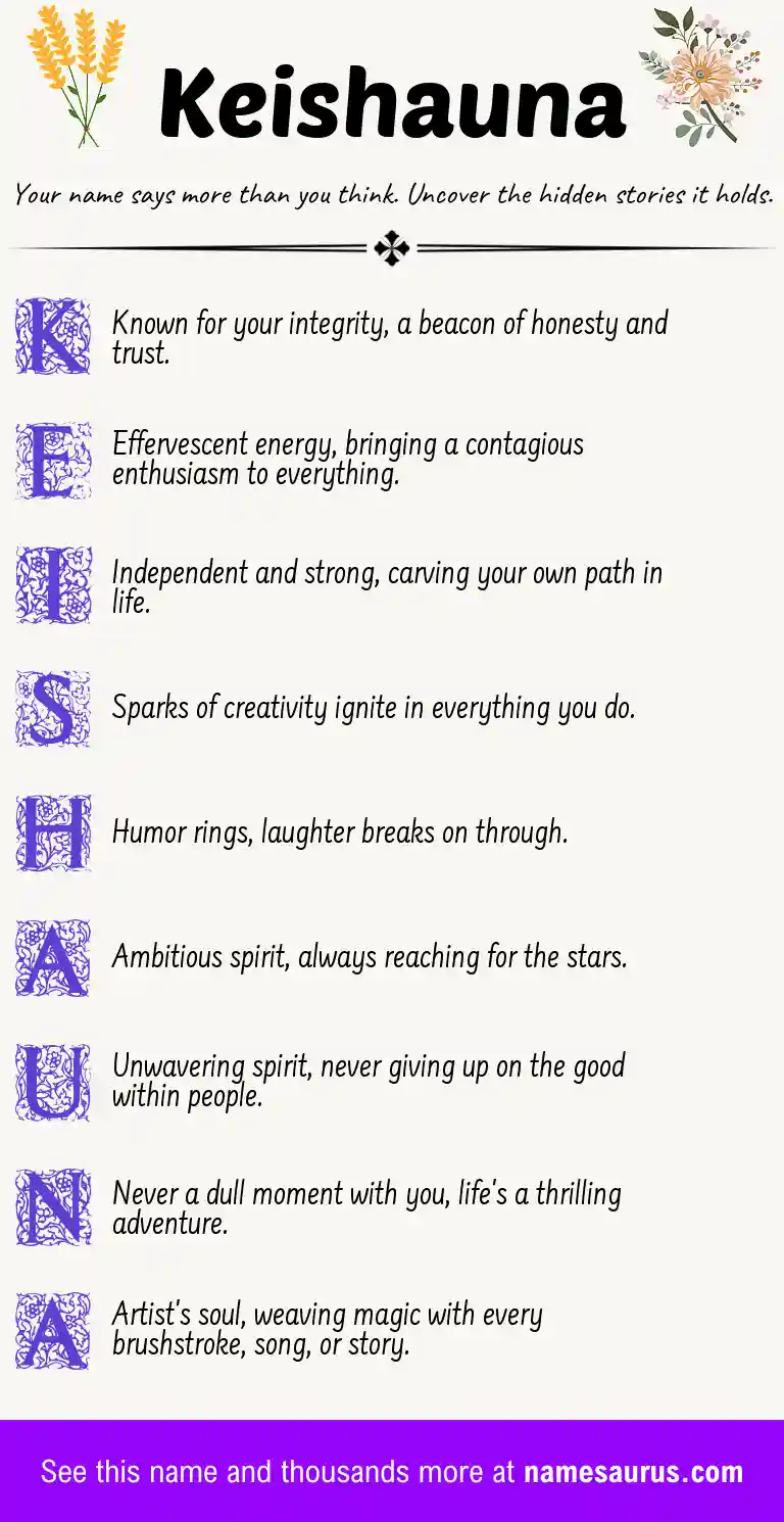 Acrostic poem about Keishauna.