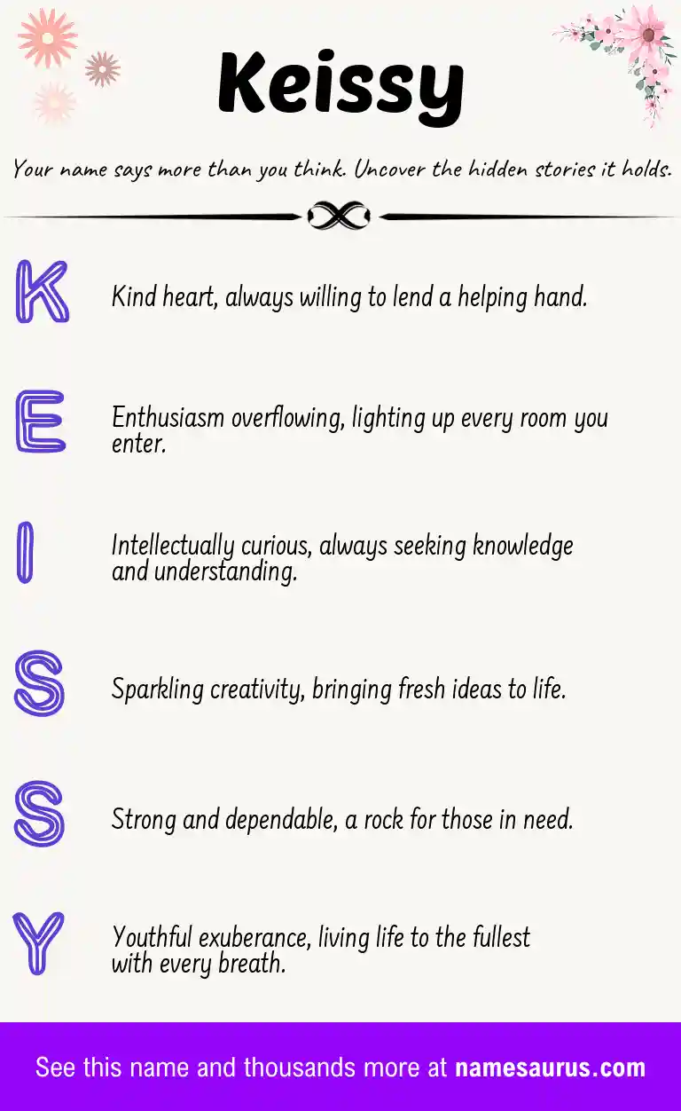Acrostic poem about Keissy.
