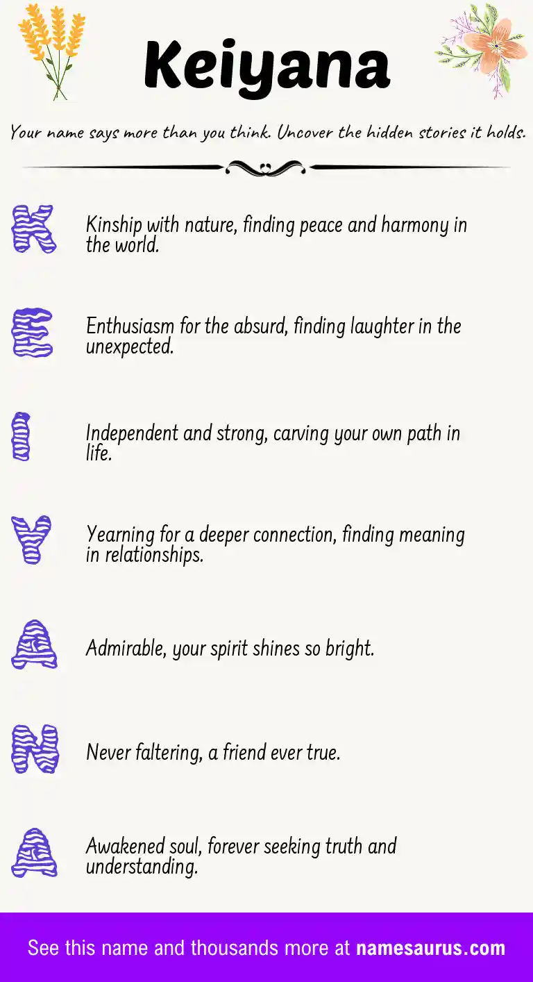 Acrostic poem about Keiyana.