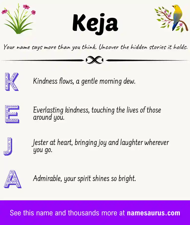Acrostic poem about Keja.