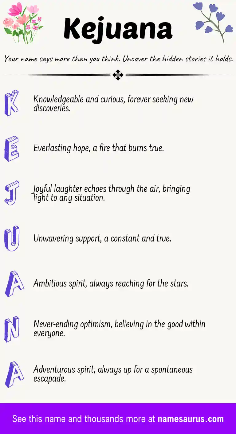 Acrostic poem about Kejuana.