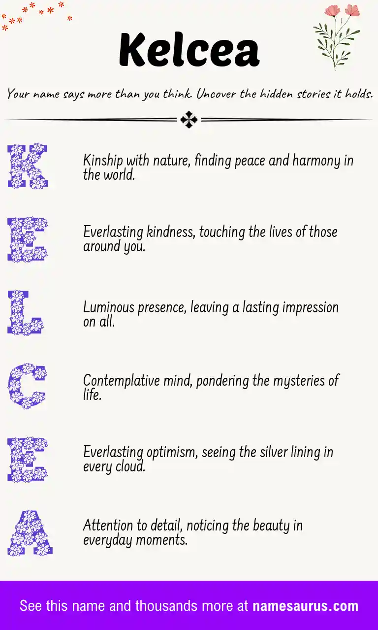 Acrostic poem about Kelcea.