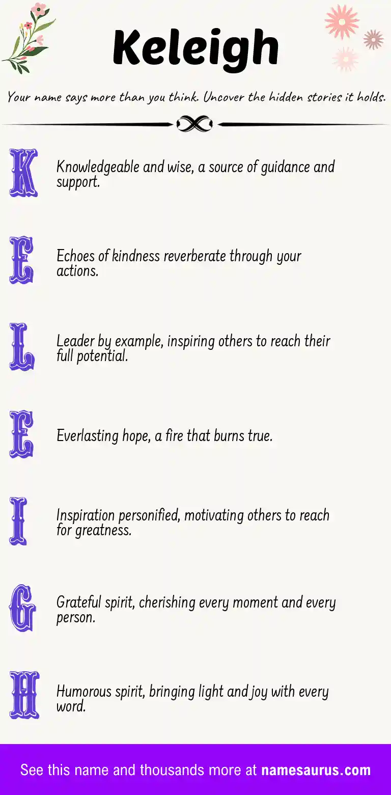 Acrostic poem about Keleigh.