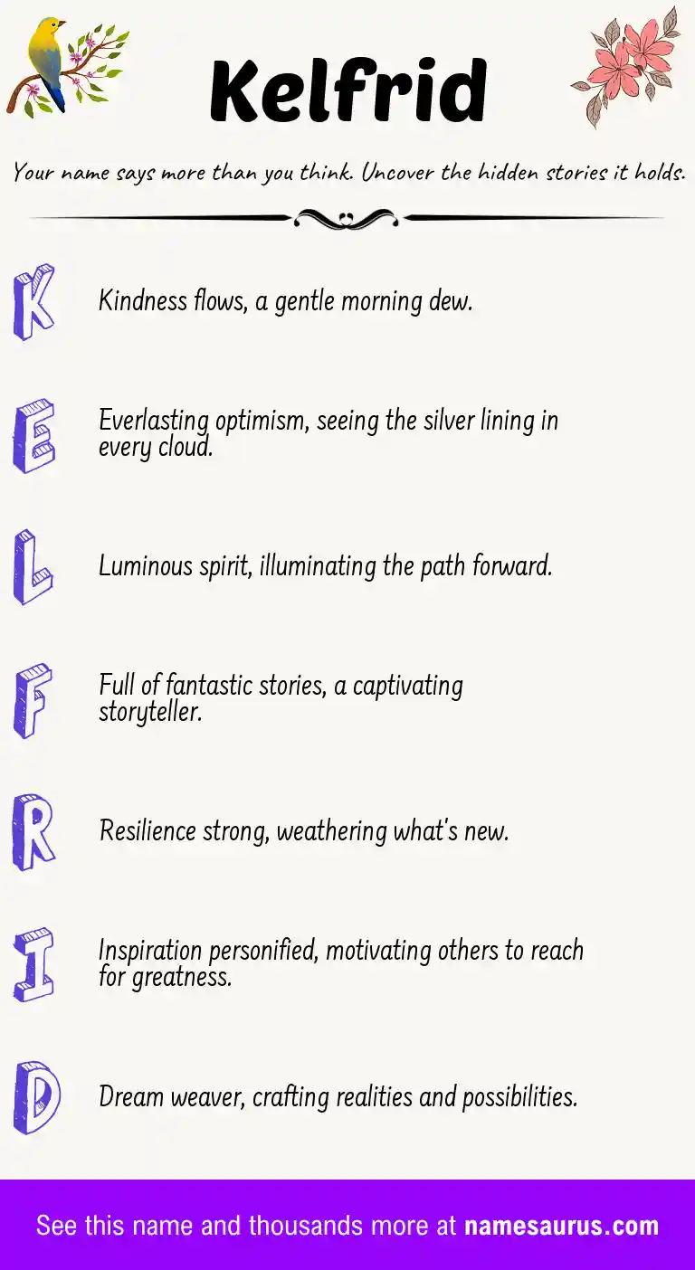 Acrostic poem about Kelfrid.