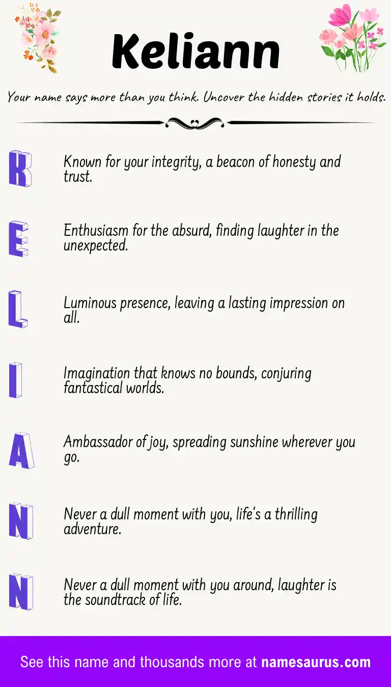 Acrostic poem about Keliann.