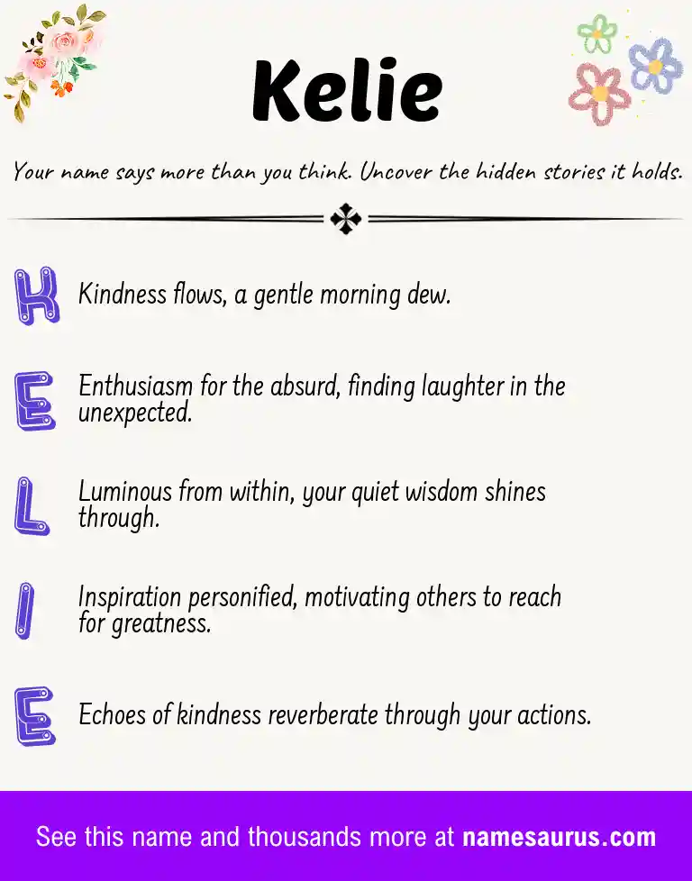 Acrostic poem about Kelie.