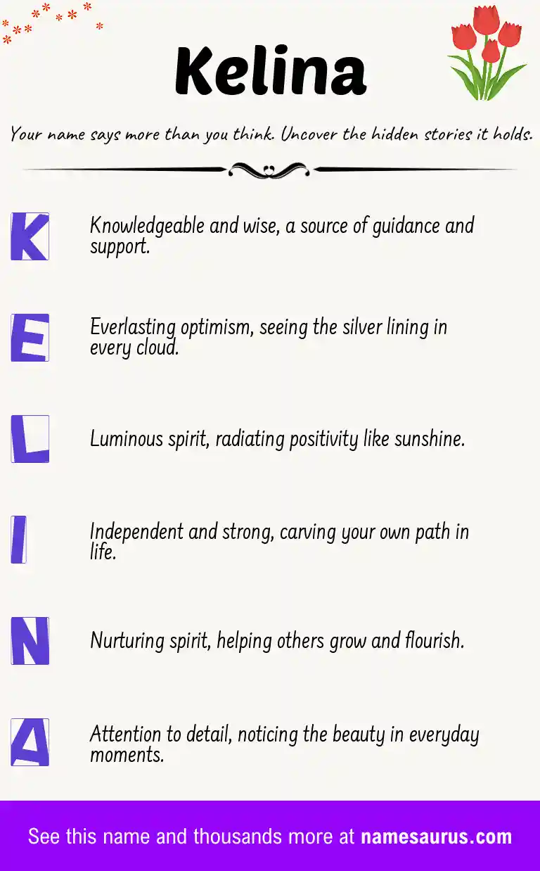 Acrostic poem about Kelina.