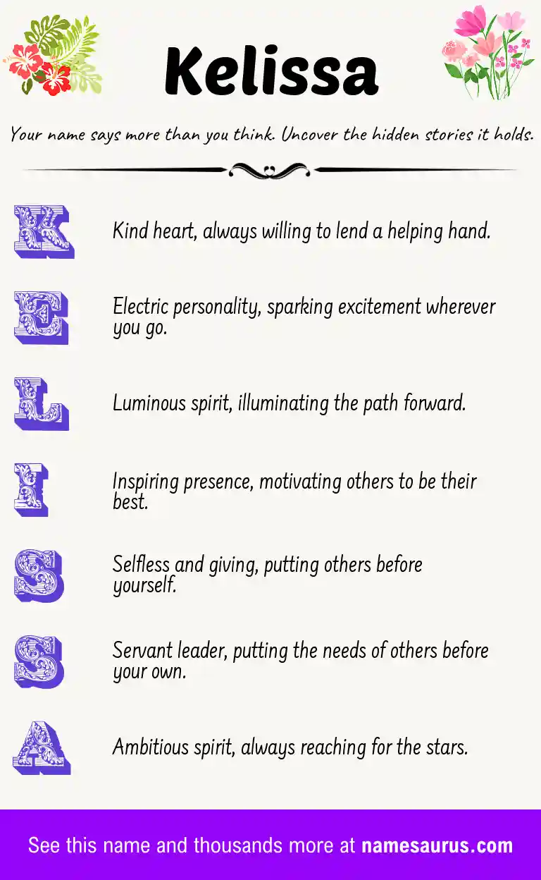 Acrostic poem about Kelissa.