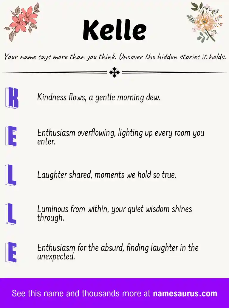 Acrostic poem about Kelle.