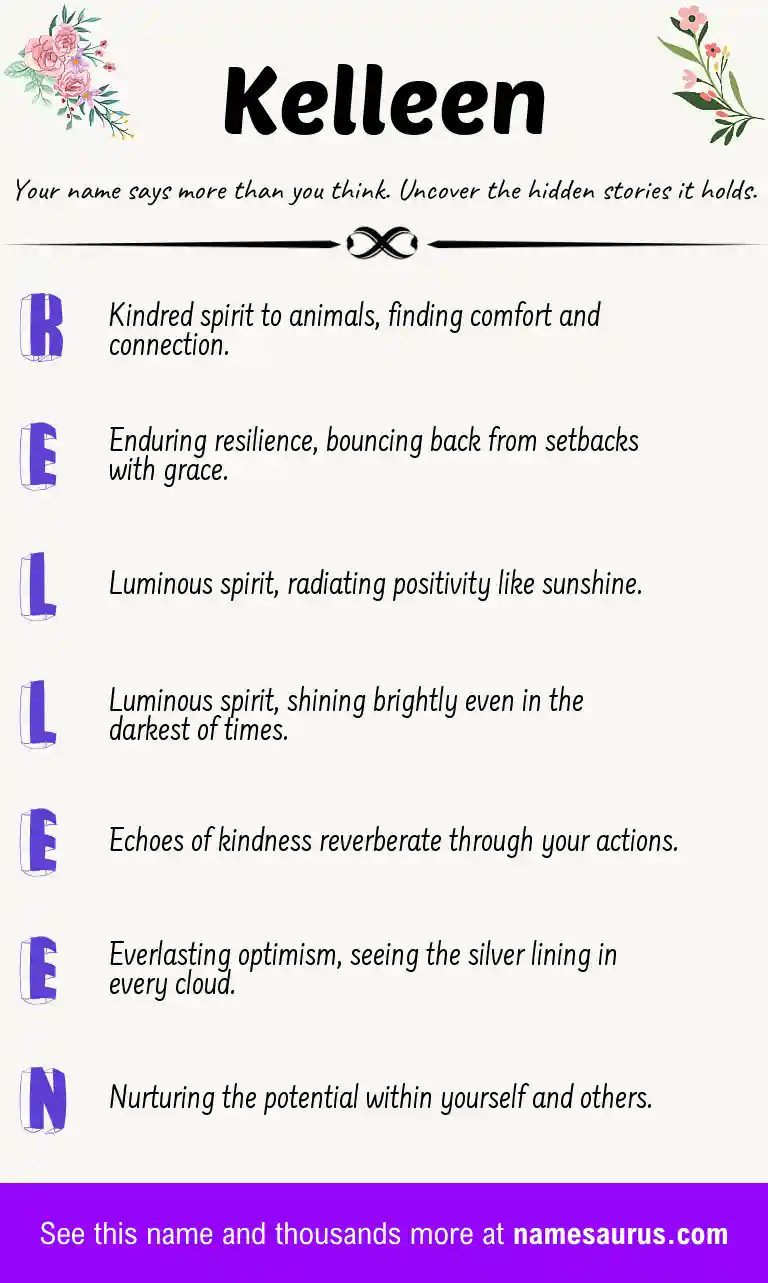 Acrostic poem about Kelleen.
