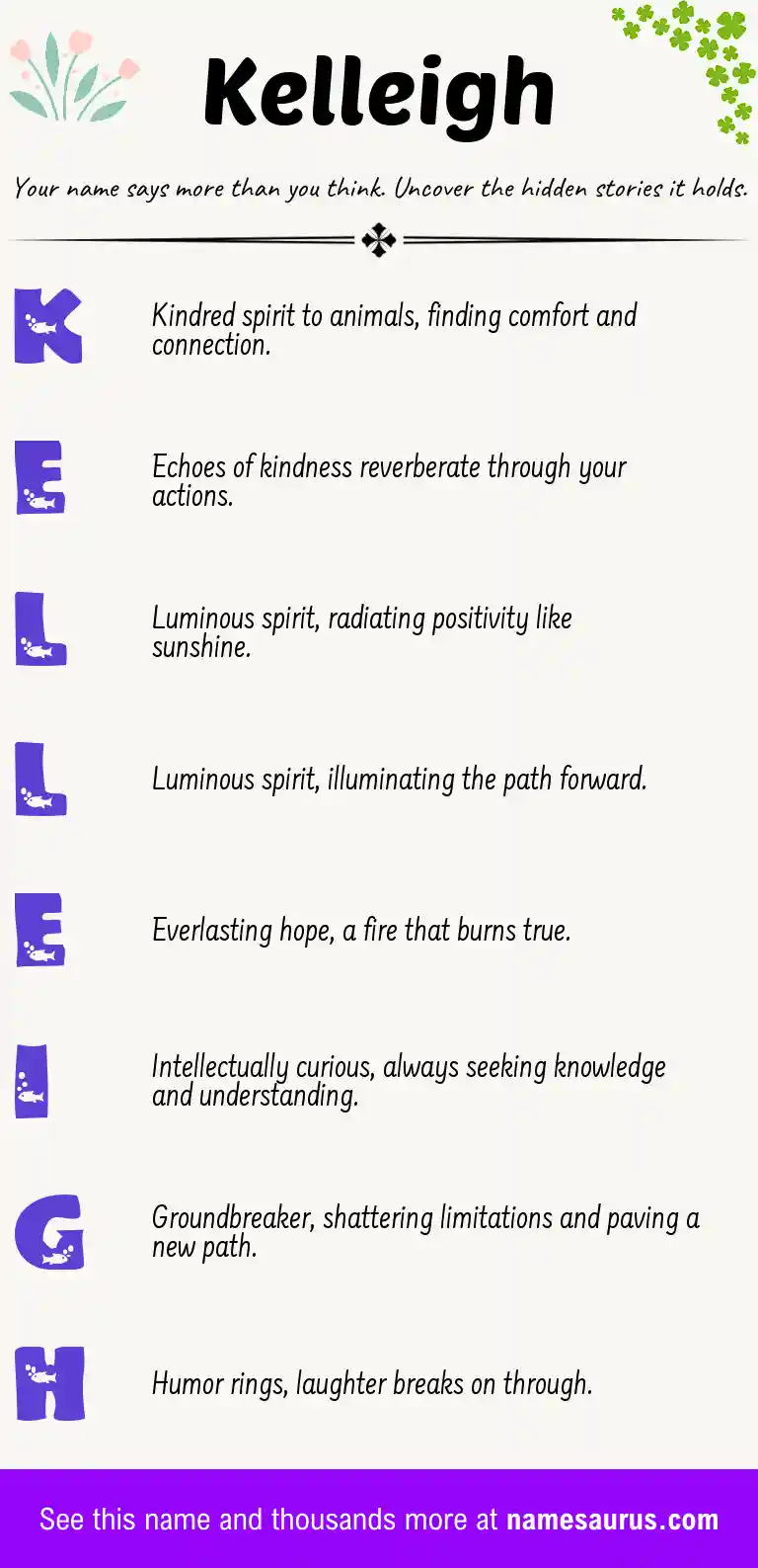 Acrostic poem about Kelleigh.