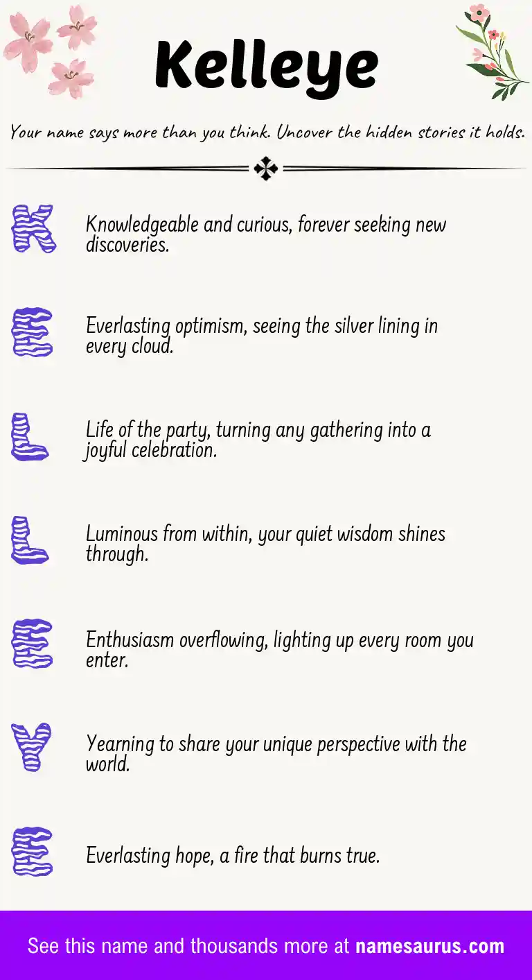 Acrostic poem about Kelleye.
