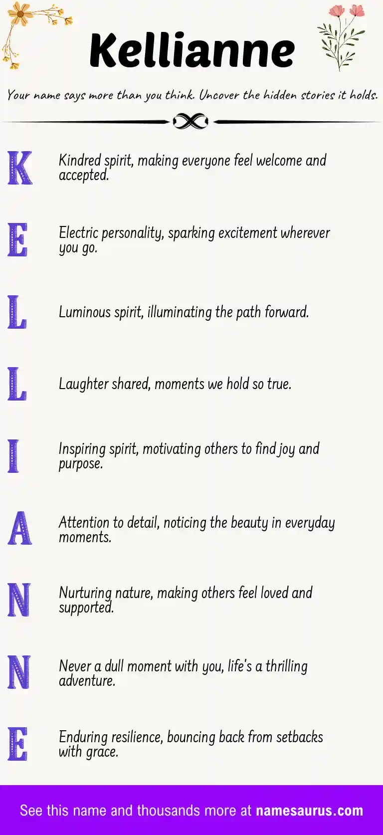 Acrostic poem about Kellianne.
