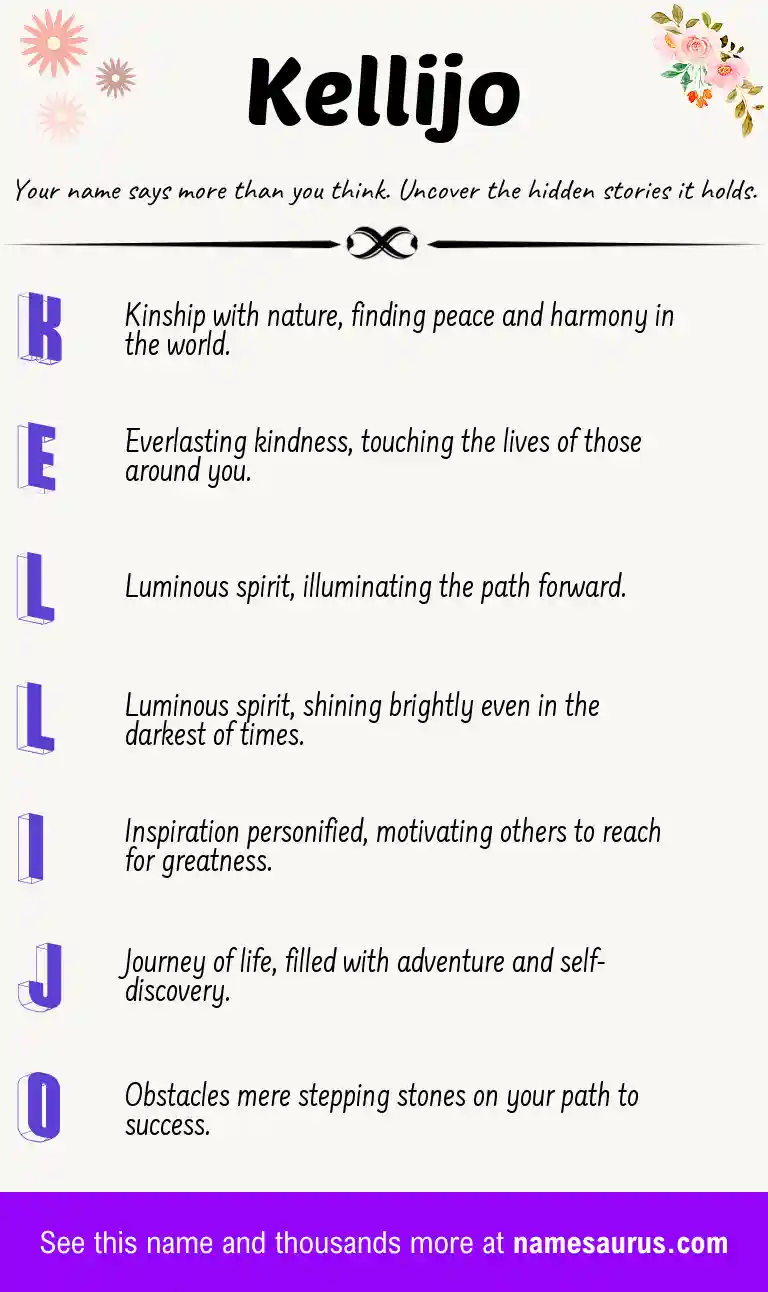 Acrostic poem about Kellijo.