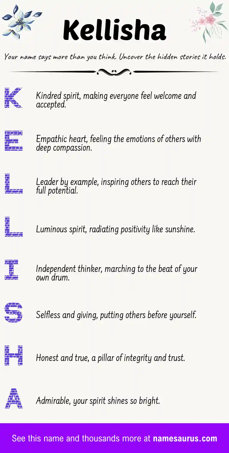 Acrostic poem about Kellisha.