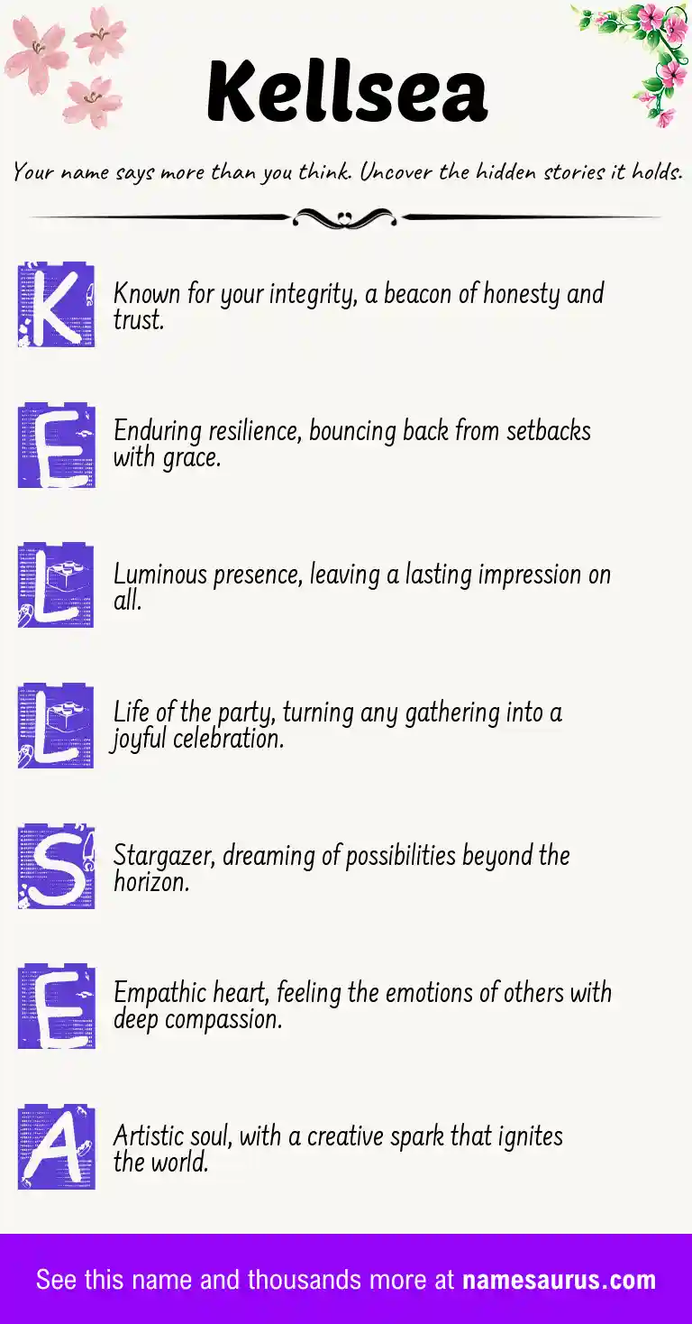 Acrostic poem about Kellsea.