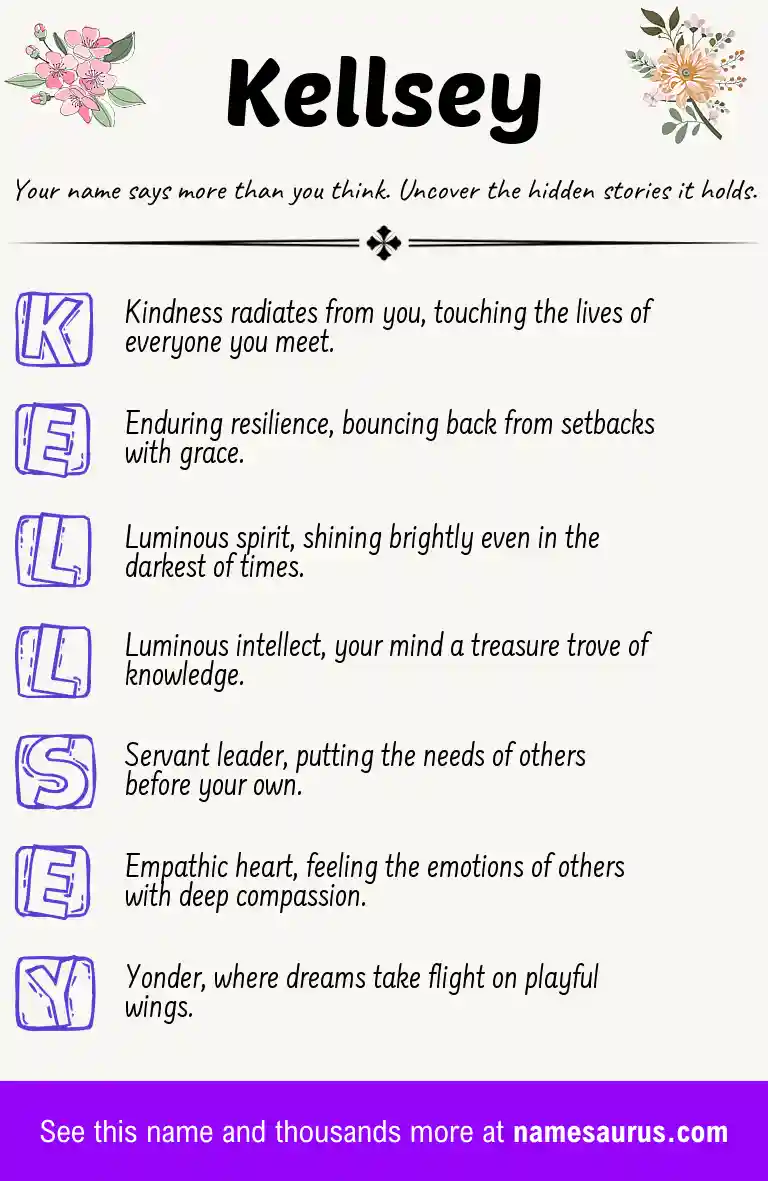 Acrostic poem about Kellsey.
