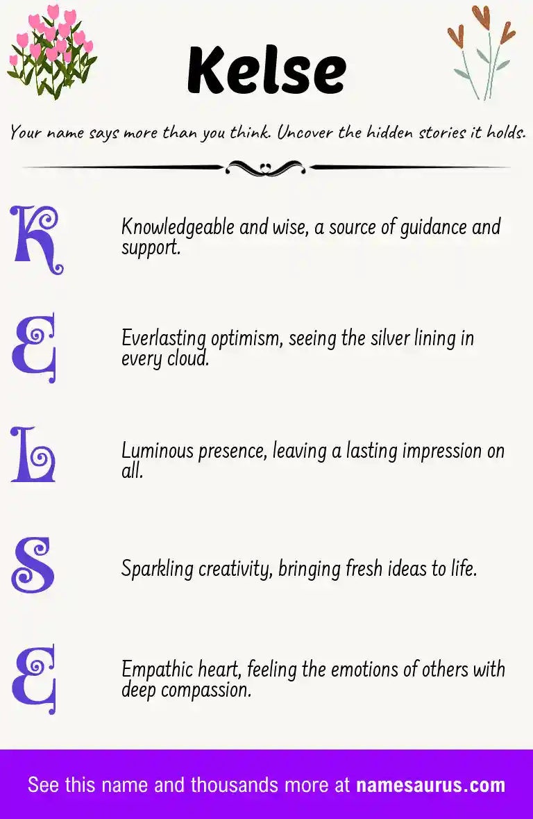 Acrostic poem about Kelse.