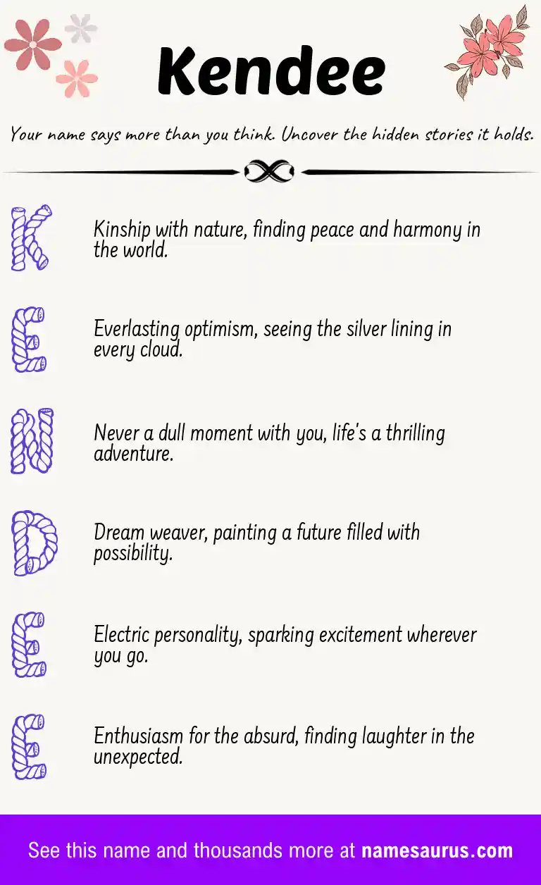 Acrostic poem about Kendee.