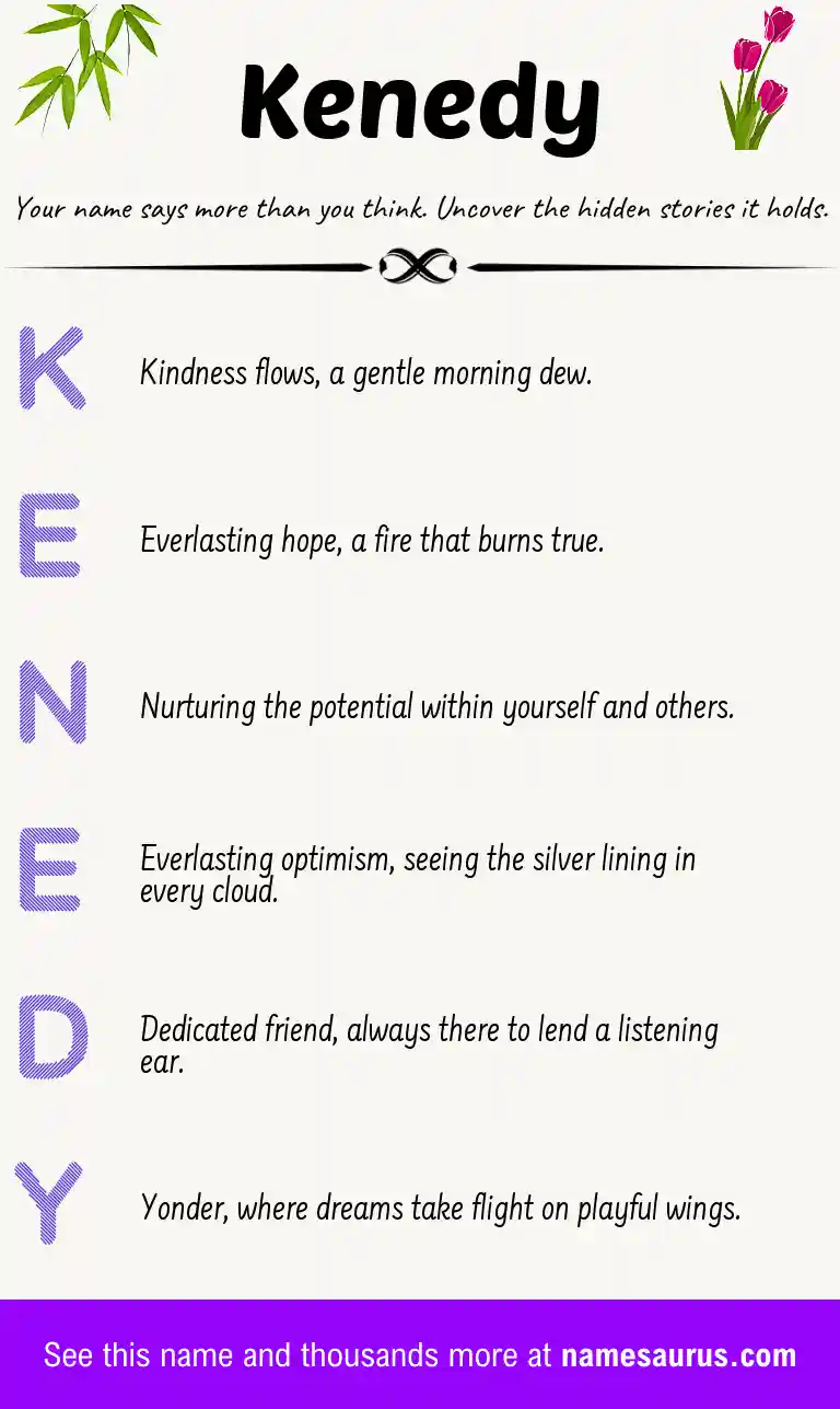 Acrostic poem about Kenedy.