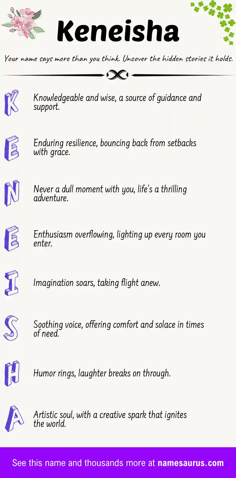 Acrostic poem about Keneisha.