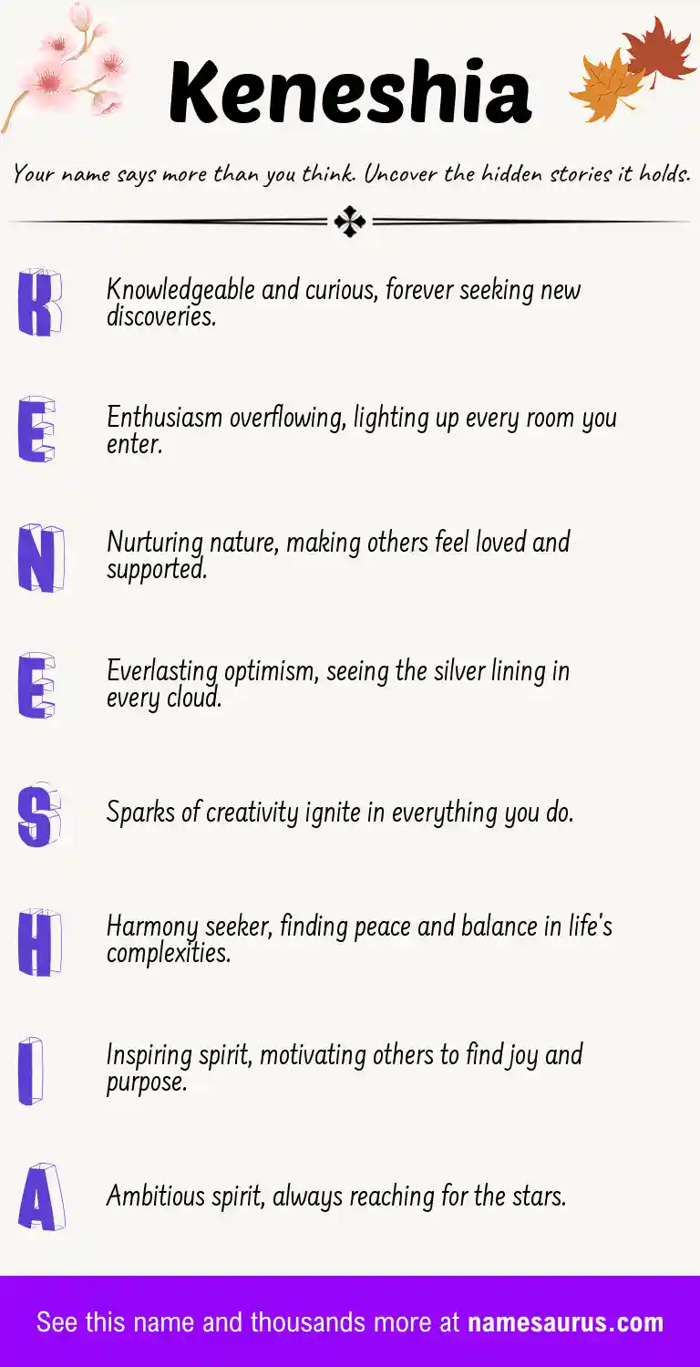 Acrostic poem about Keneshia.