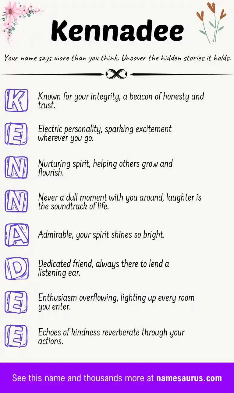 Acrostic poem about Kennadee.