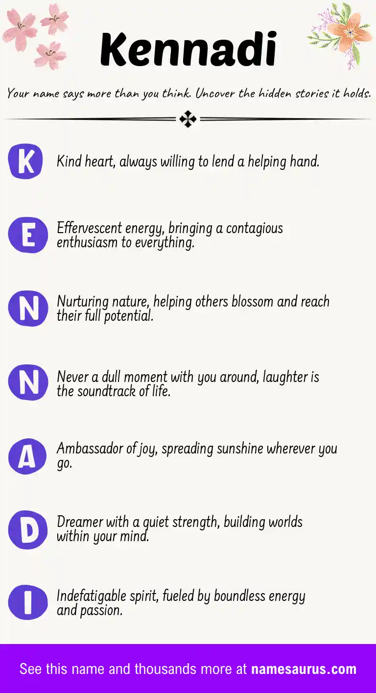 Acrostic poem about Kennadi.