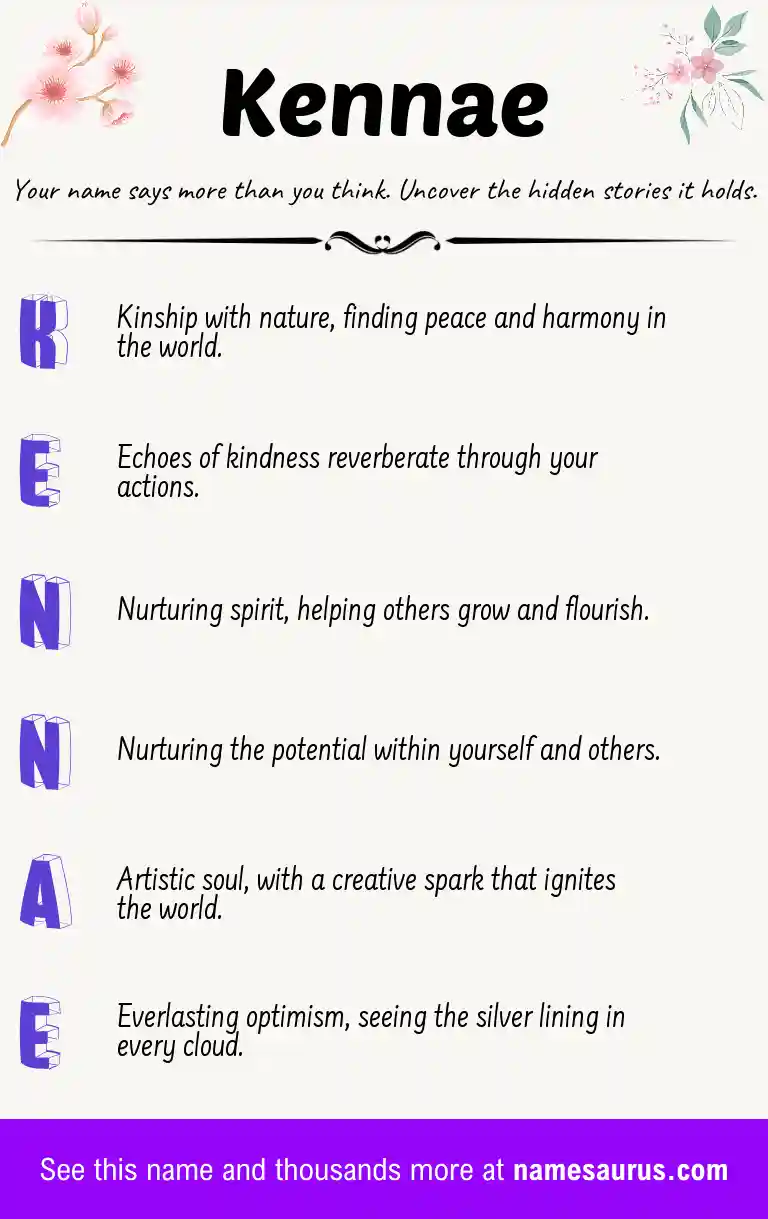 Acrostic poem about Kennae.