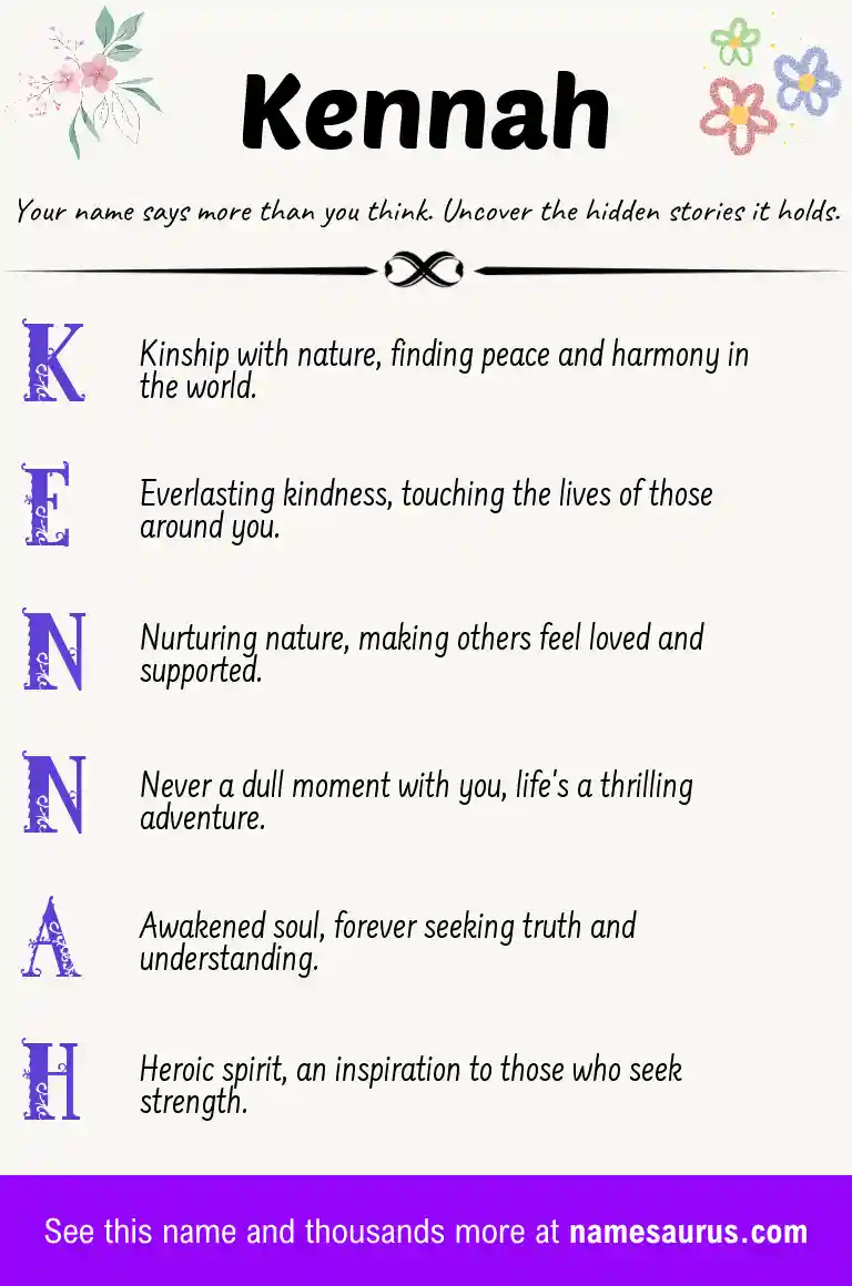 Acrostic poem about Kennah.