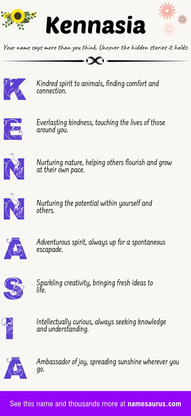 Acrostic poem about Kennasia.