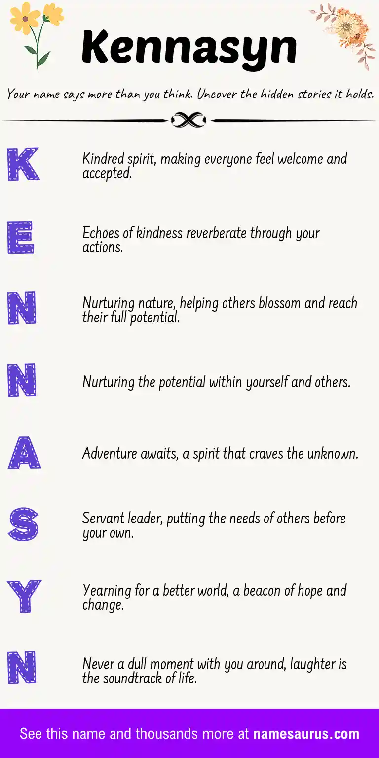 Acrostic poem about Kennasyn.