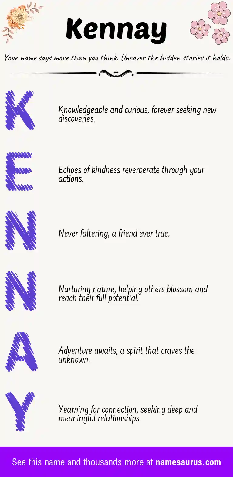 Acrostic poem about Kennay.
